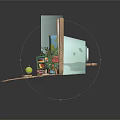 Cheerful Kids Playroom With Green Bookshelf Globe Toy Cars Rug Plants And Wooden Floor
