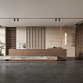 Modern Front Desk Sales Office Front Desk 3d model