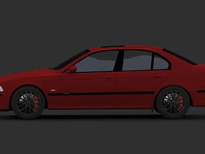 BMW E39 M5 sedan 2002 model 3d model
