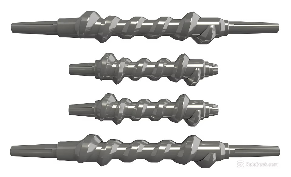 Durable Spiral Drill Bits Set For Hardware Tools In Drilling Projects 3d model 