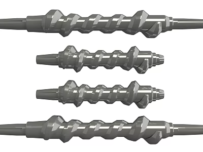Durable Spiral Drill Bits Set For Hardware Tools In Drilling Projects 3d model