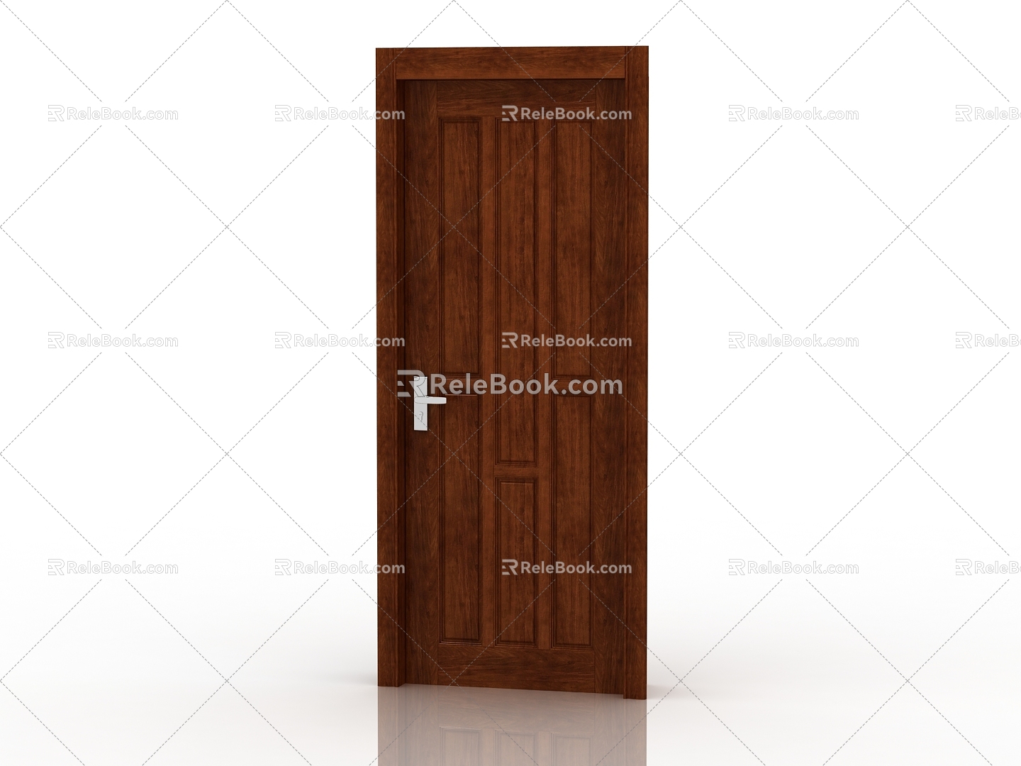 Modern Interior Door Solid Wood Door 3d model