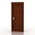 Modern Interior Door Solid Wood Door 3d model