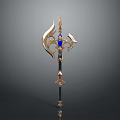 Cold weapons Sword Axe Hook Fork Spear Trident Melee Weapon Military 3d model