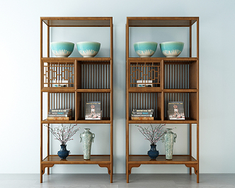 New Chinese-style Antique Cabinet Combination 3d model