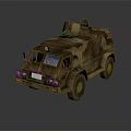 Military Vehicle With Camouflage Paint And Reinforced Body For Off Road Operations