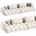Modern Light Luxury Multiplayer Sofa Collection 3d model