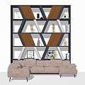 Modern Bookcase Sofa Combination Sofa Bookcase Shaped Bookcase Creative Bookcase Modeling Bookcase Customized Bookcase Inclined Bookcase 3d model