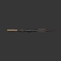 Modern Tactical Assault Rifle With Black And Tan Finish Red Dot Scope And Detachable Magazine