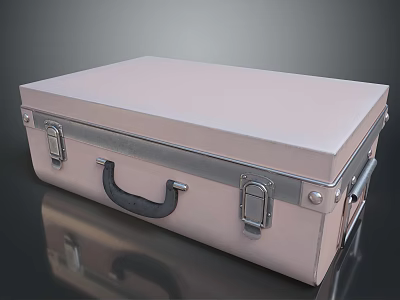 Hardware Tools Metal Toolbox Sturdy Construction Portable Storage Case with Secure Lock and Handle 3d model