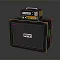 Orange High Performance Electronic Amplifier Head With Matching Speaker Cabinet System 3d model
