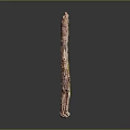 Natural Wood Stone Decorative Piece With Brown Green Texture And Vertical Shape In Dark Background