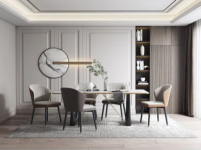 Light Luxury Restaurant 3d model