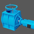 Blue Industrial Equipment With Motor And Top Opening Structure Design