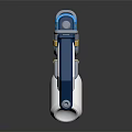TRACEMAKER Blue Weapon With White Canister And Detailed Mechanical Design Features 3d model