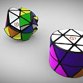 Colorful Geometric Twisty Puzzles Featuring Vibrant Colors And Unique Interlocking Shapes