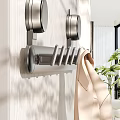 Modern Bathroom Accessories Wall Mounted Metal Hook Rack for Hanging Towels and Clothes
