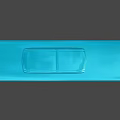 Modern Blue City Bus Exterior Design With Large Windows And Doors
