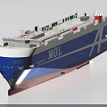 MOL Blue And White Ship Exterior Design With Modern Structure And Appearance