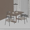 Modern Leisure Table and Chair Negotiation Table and Chair Dining Table and Chair Desk and Chair Tea Table and Chair 3d model