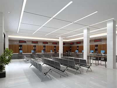 Modern Hall Service Hall 3d model