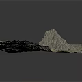 3D Garden Landscape Model Displaying Mountainous Terrain Green Vegetation And Yellow Areas