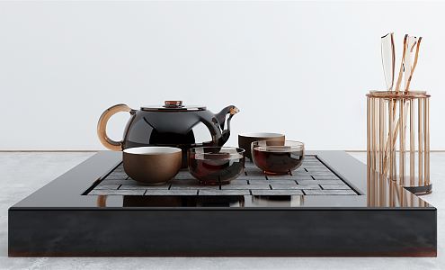 New Chinese Tea Set Tea Set 3d model