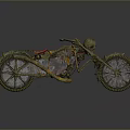 Skeleton Themed Motorcycle With Skull Head Bone Structure And Spiked Wheels