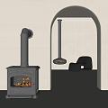 Fireplace stove 3d model