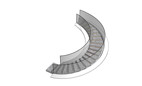 modern revolving staircase 3d model