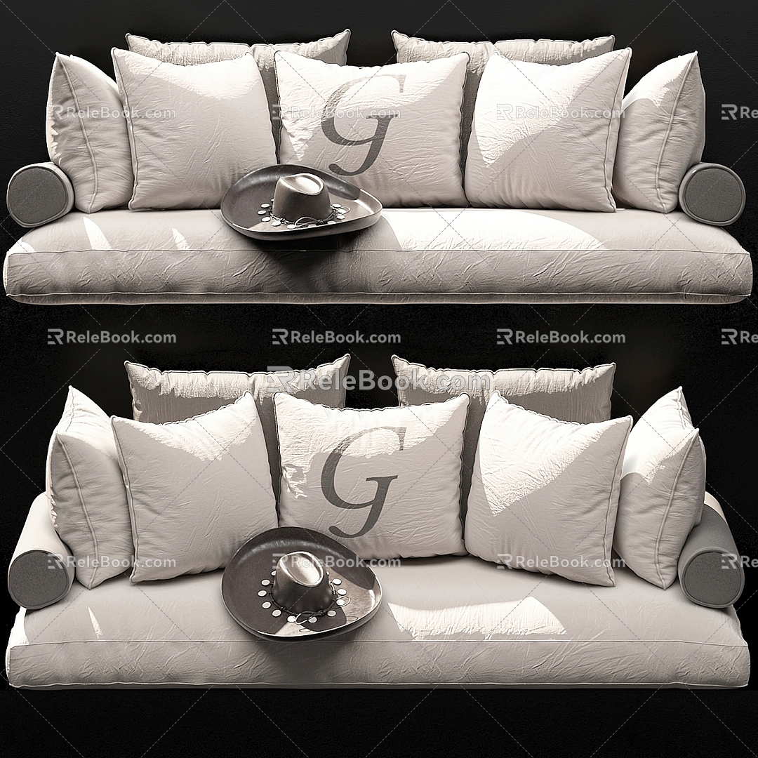 Fashion window sill sofa 3d model