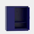Secure Blue Double Door Storage Cabinet With Electronic Combination Lock 3d model