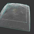 Detailed Lunar Surface Model With Craters For Space Exploration Research