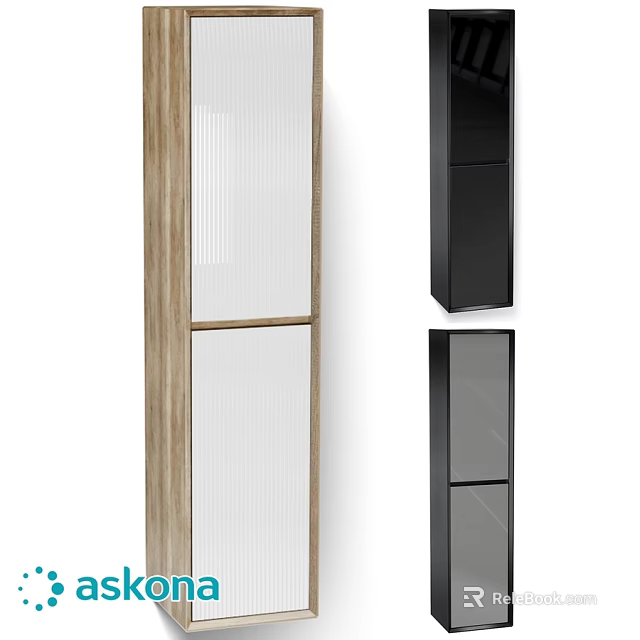 Sleek Modern Chest Of Drawers In Wooden And Black Finishes With Minimalist Design 3d model 