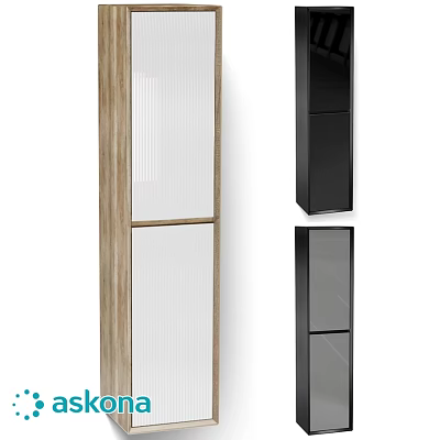 Sleek Modern Chest Of Drawers In Wooden And Black Finishes With Minimalist Design 3d model
