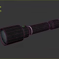Black Handheld Flashlight Hardware Tool With Green Button And Textured Surface Design