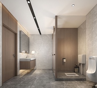 modern public toilet 3d model