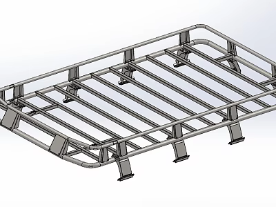 Heavy Duty Metal Roof Rack Frame for Vehicle Mounting and Cargo Carrying 3d model