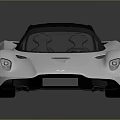 White Concept Sports Car With Sleek Aerodynamic Body And Large Alloy Wheels