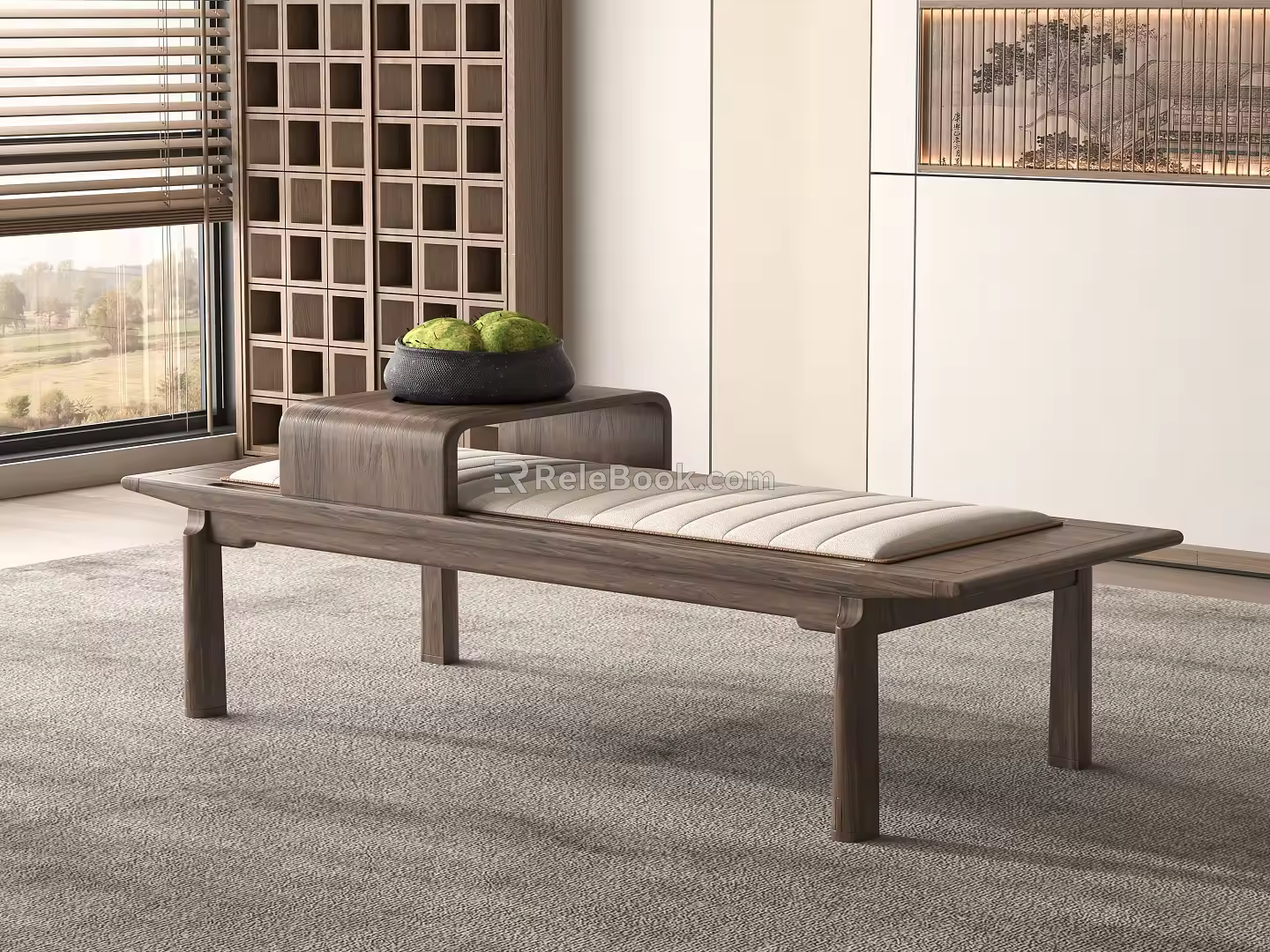 New Chinese Style Sofa Stool 3d model