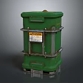 Durable Green Industrial Storage Equipment With Metal Frame And Warning Label