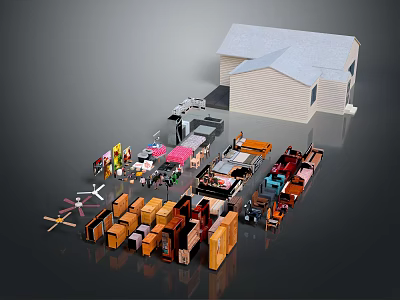 Entryway Cabinet And Side Cabinet With Functional Storage And Various Designs For Home Interior 3d model