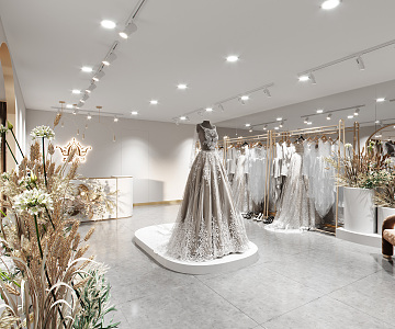 Modern Bridal Shop 3d model