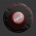 Coca Cola Glass Bottle With Red Label And Dark Carbonated Drink