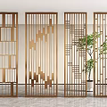 Modern Screen Partition Metal Partition Hollow Screen Living Room Partition Wall 3d model