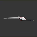 Futuristic Watercraft Featuring Streamlined White Body Top Control Panel And Side Colorful Accents