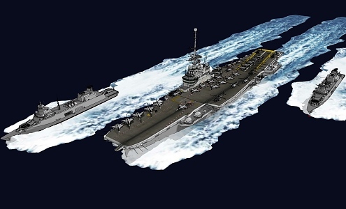 Modern Warship Ship Military Warship Carrier Submarine 3d model