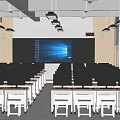 Training Classroom Design 3d model