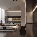 Modern Reception Room 3d model