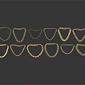 Stylish Gold Circular Clothing Accessories With Chain Link Designs For Fashion Outfits